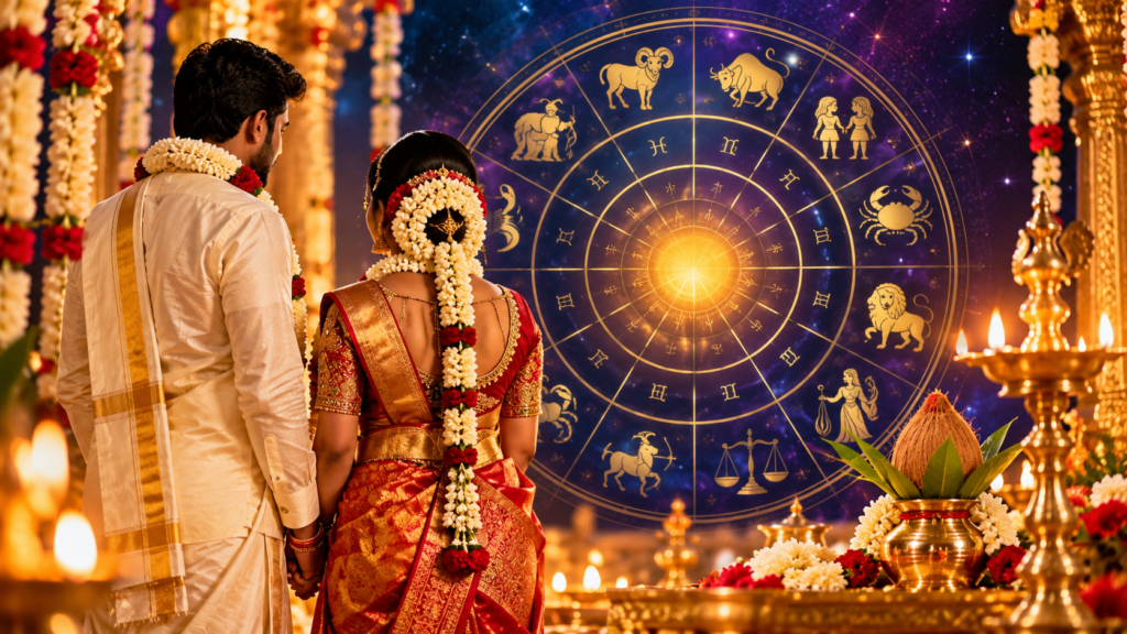 Marriage horoscope matching – Lagna, Rasi, Nakshatra, Mars Dosha, Rahu and Ketu